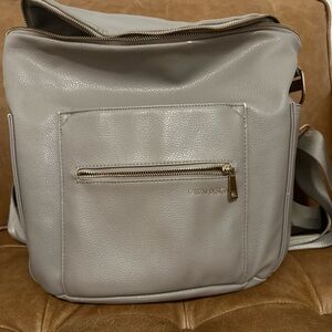 Fawn design leather diaper bag